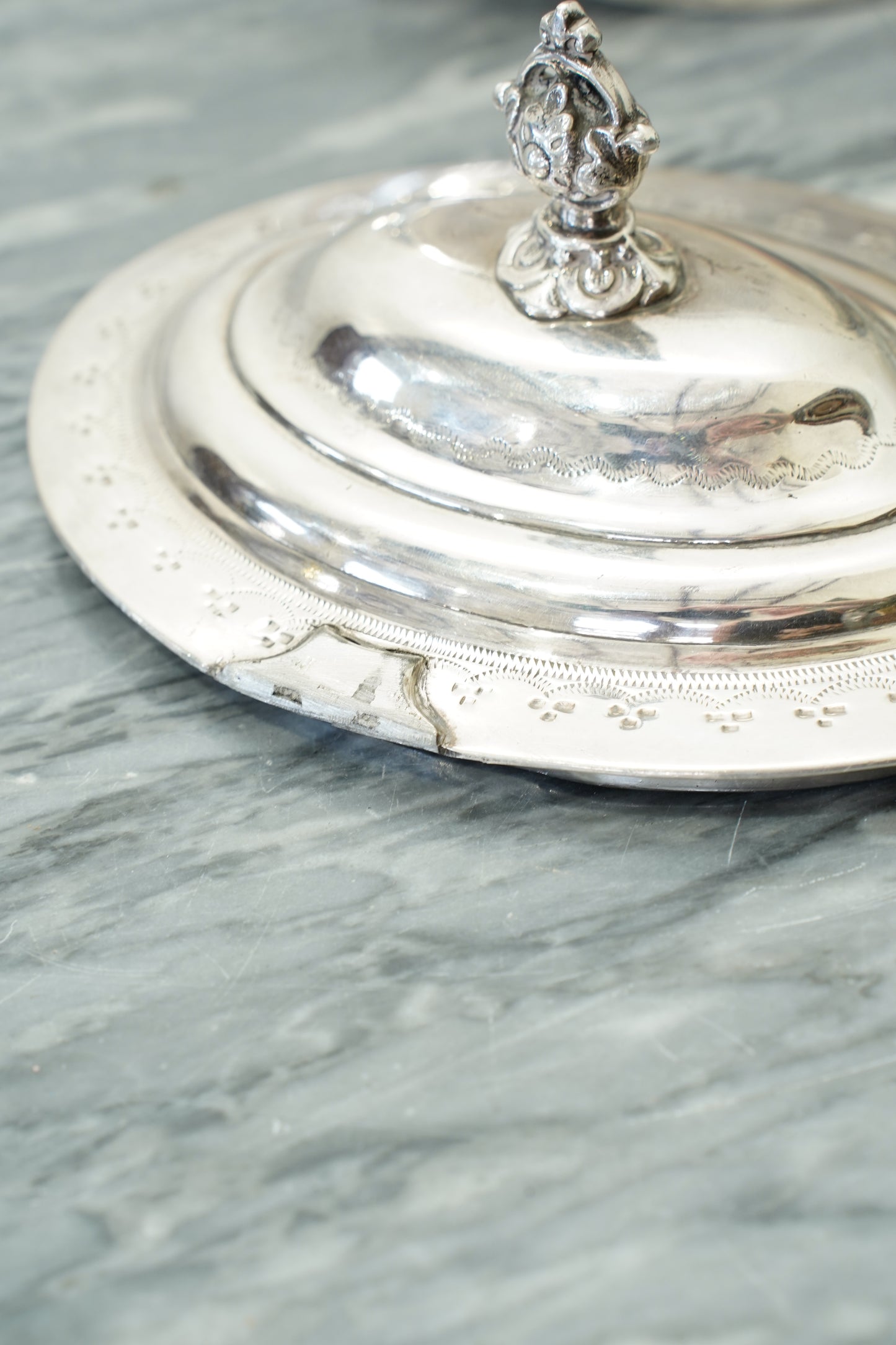 Antique English Sheffield Silver Plate Biscuit Box