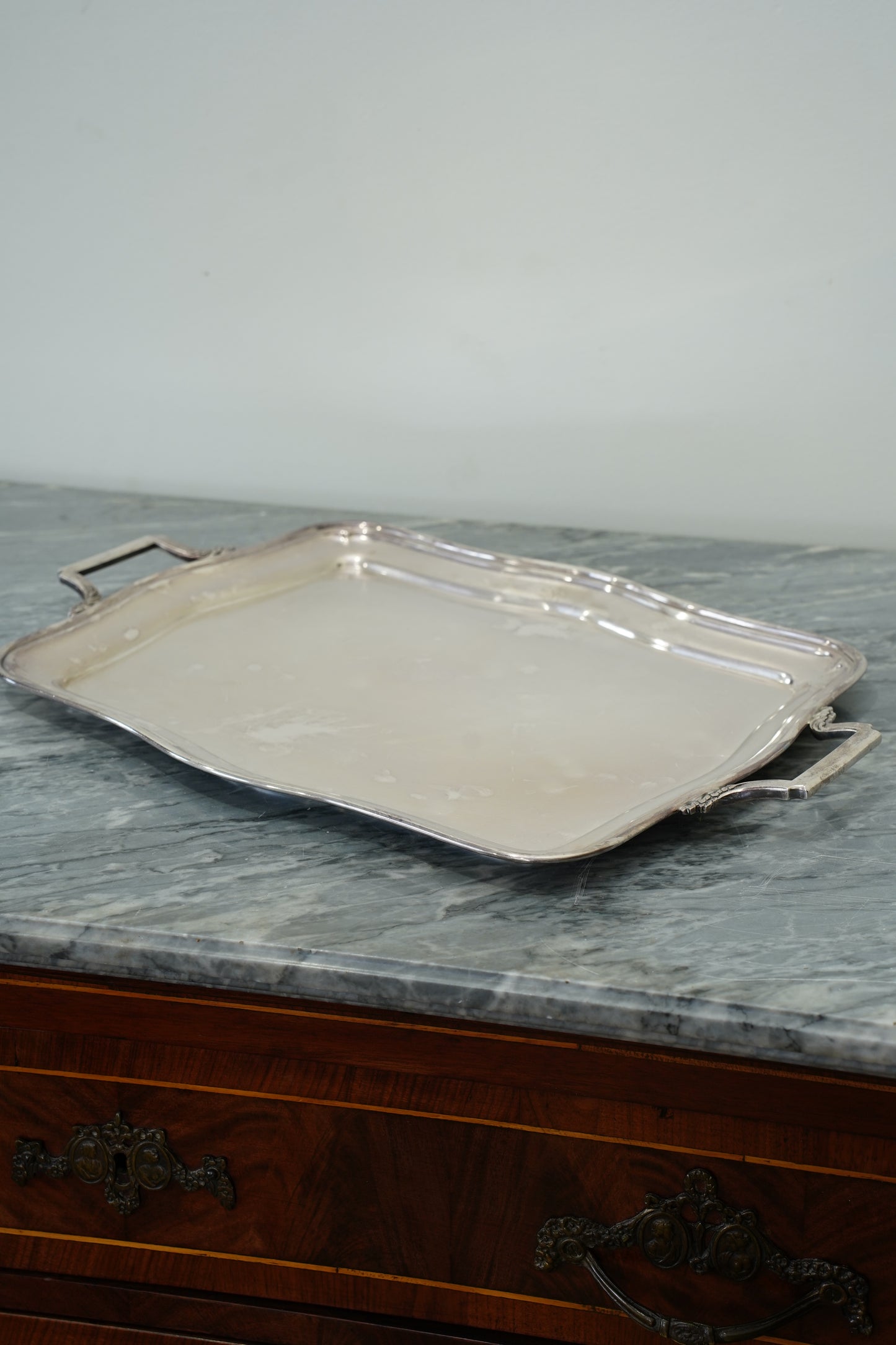 Vintage Wiskemann Belgian Silverplate Serving Tray