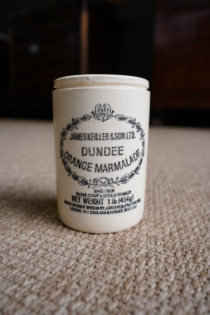 Antique Dundee Marmalade Pot, English Ironstone Crock, Circa 1900