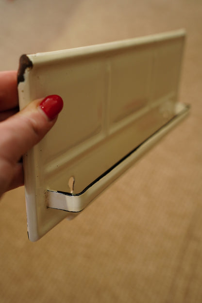 Vintage Enamel Wall Rack Towel Holder