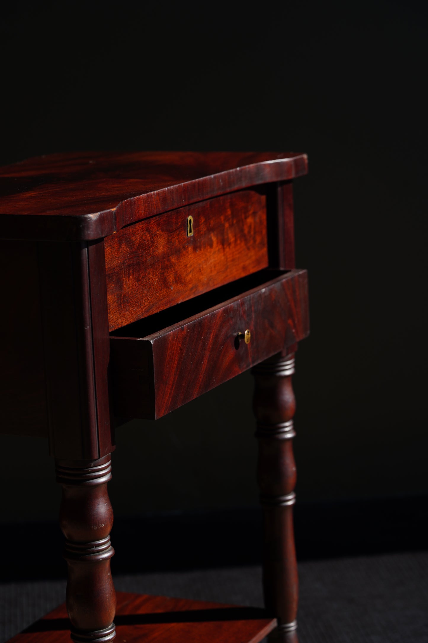 Antique Mahogany Side Table or Sewing Table