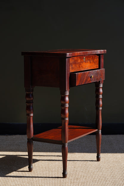 Antique Mahogany Side Table or Sewing Table