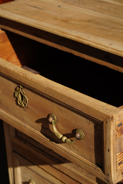 Antique French Louis XVI Sandblasted Walnut Commode, Circa 1790