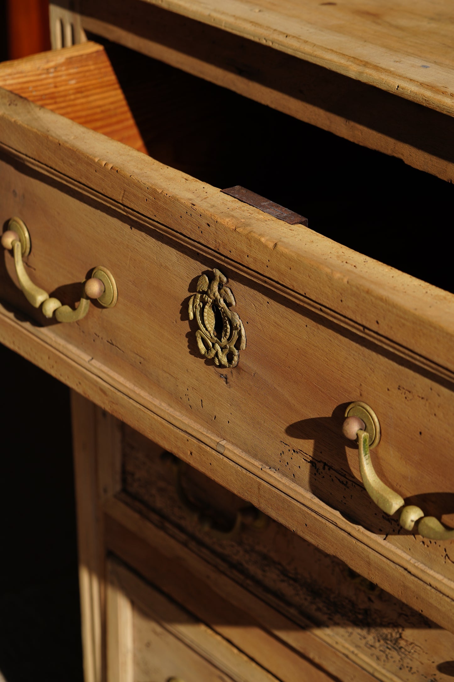 Antique French Louis XVI Sandblasted Walnut Commode, Circa 1790