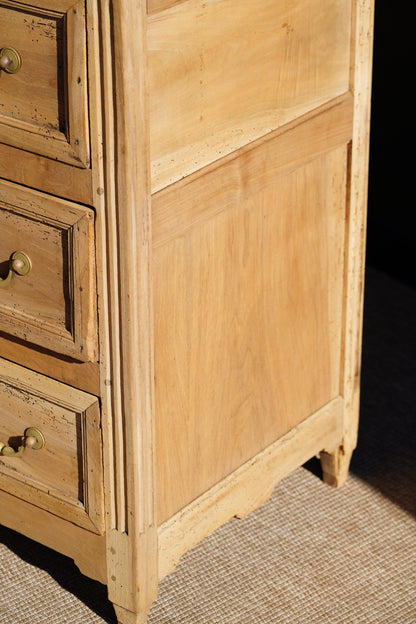 Antique French Louis XVI Sandblasted Walnut Commode, Circa 1790