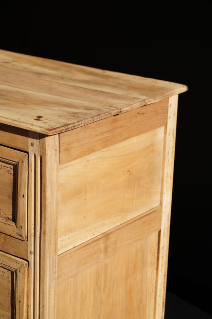 Antique French Louis XVI Sandblasted Walnut Commode, Circa 1790
