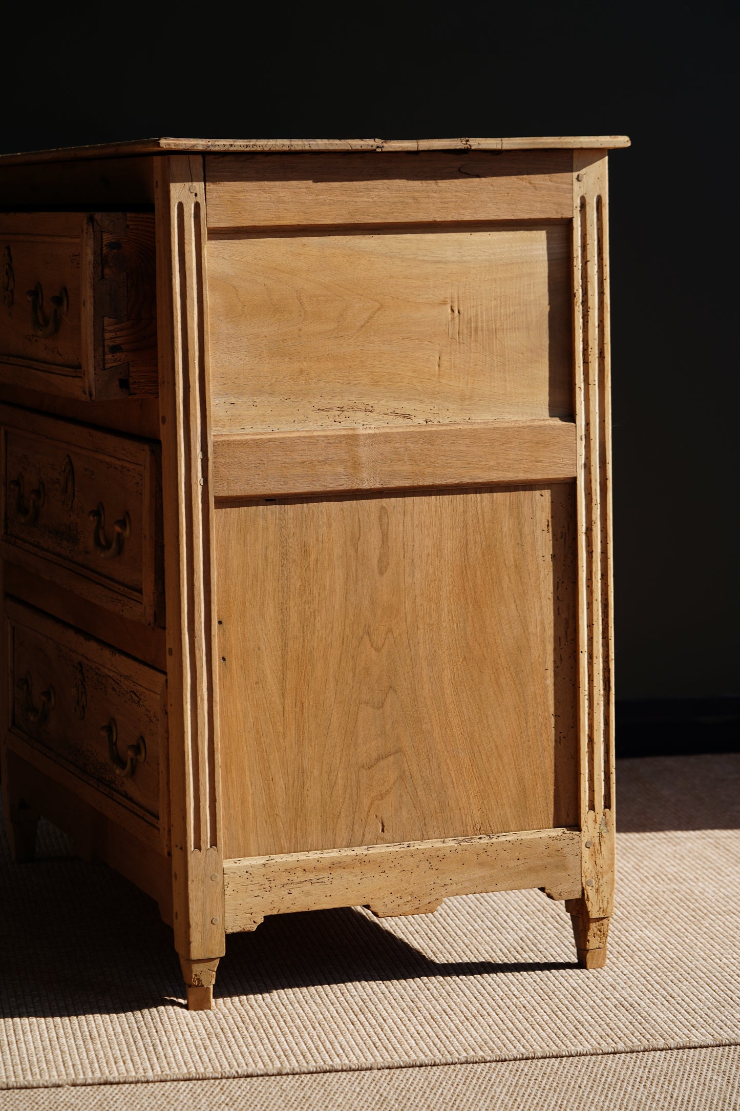 Antique French Louis XVI Sandblasted Walnut Commode, Circa 1790