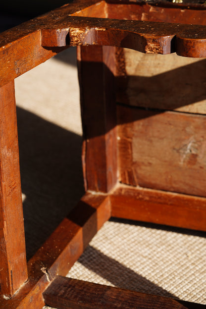 Antique Frailero Leather Side Chair