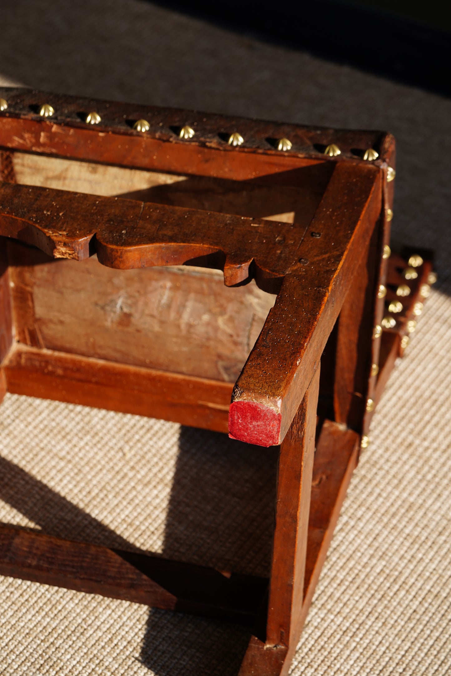 Antique Frailero Leather Side Chair
