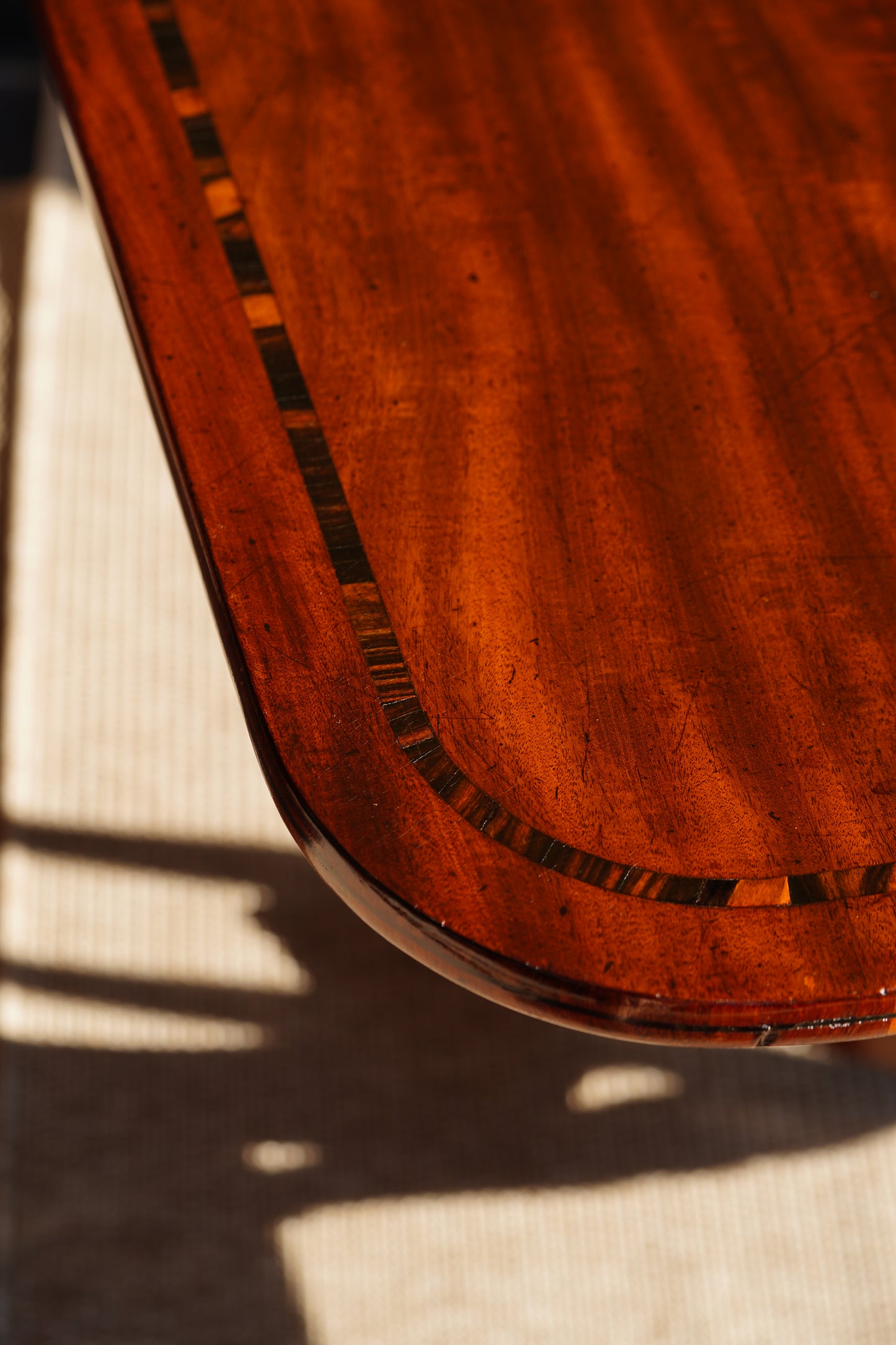 Antique English Mahogany Table with Drop Leaves, Circa 1820