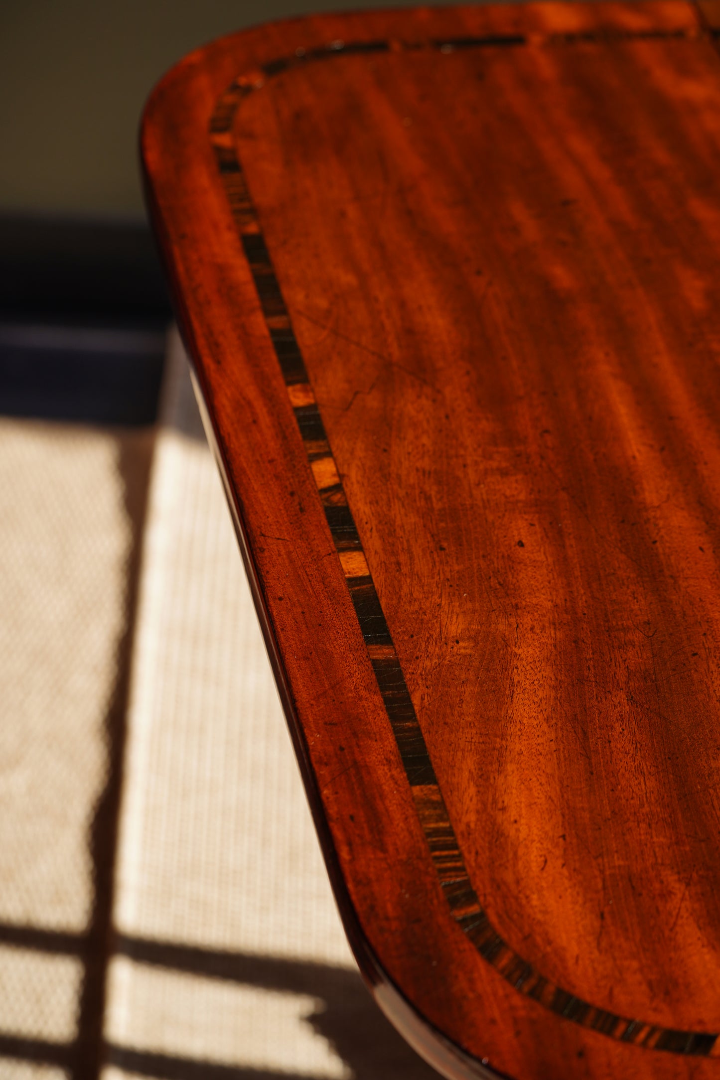 Antique English Mahogany Table with Drop Leaves, Circa 1820