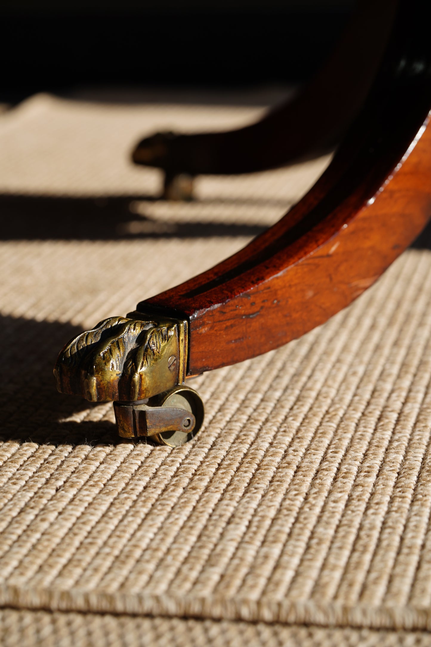 Antique English Mahogany Table with Drop Leaves, Circa 1820