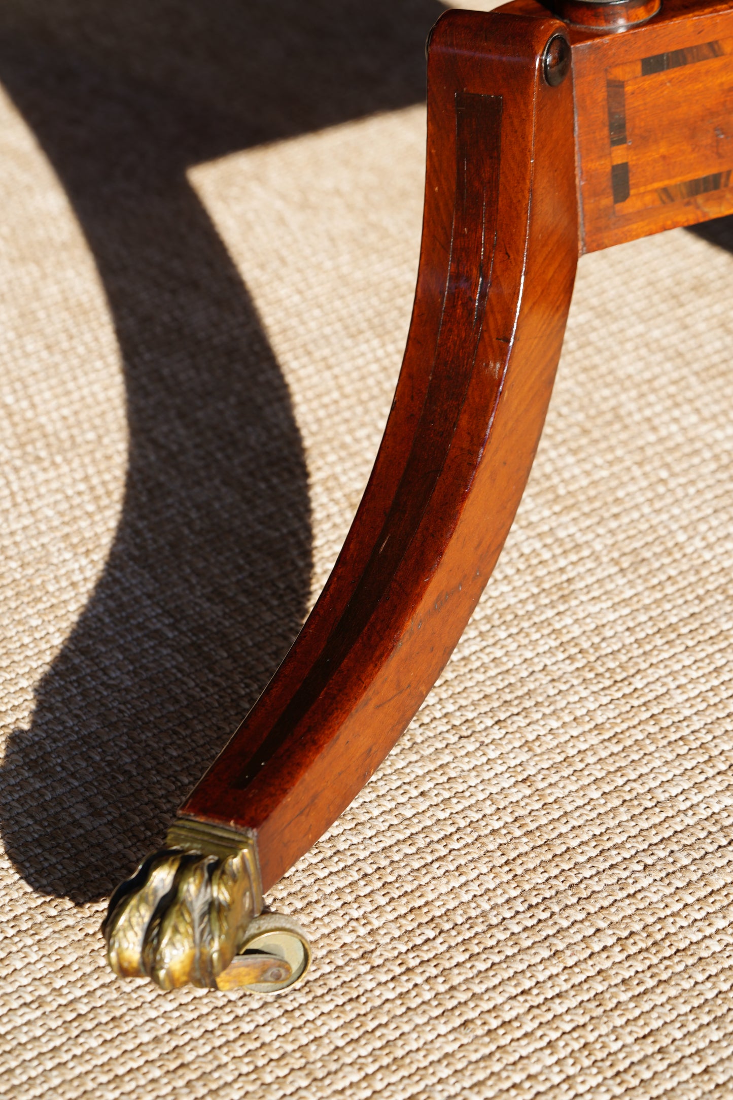 Antique English Mahogany Table with Drop Leaves, Circa 1820