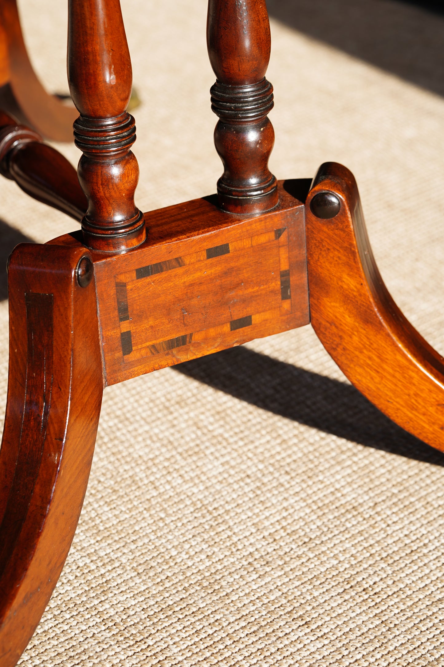 Antique English Mahogany Table with Drop Leaves, Circa 1820