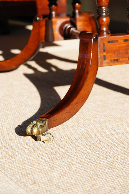 Antique English Mahogany Table with Drop Leaves, Circa 1820
