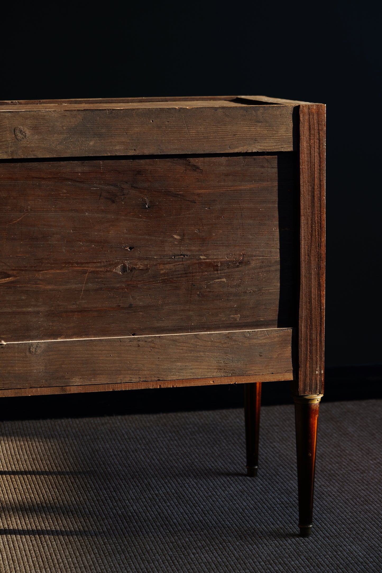 Antique French Louis XVI Parquetry Commode with Marble Top