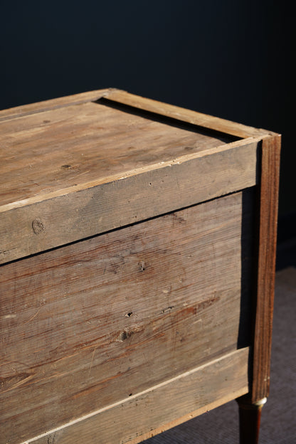 Antique French Louis XVI Parquetry Commode with Marble Top