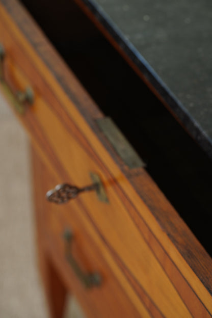 Antique Louis XVI Style Cherry Commode with Marble Top
