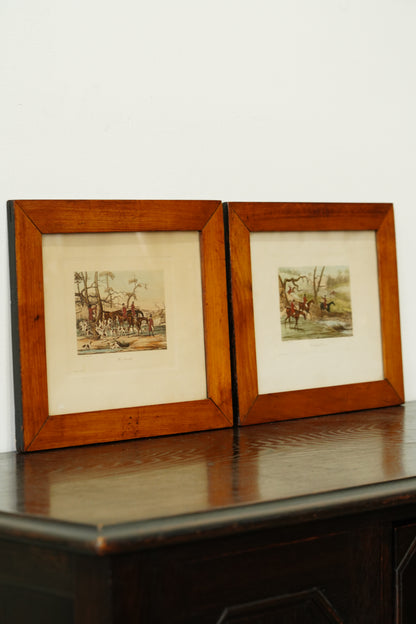 Vintage French Fox Hunting Prints After Henry Alken
