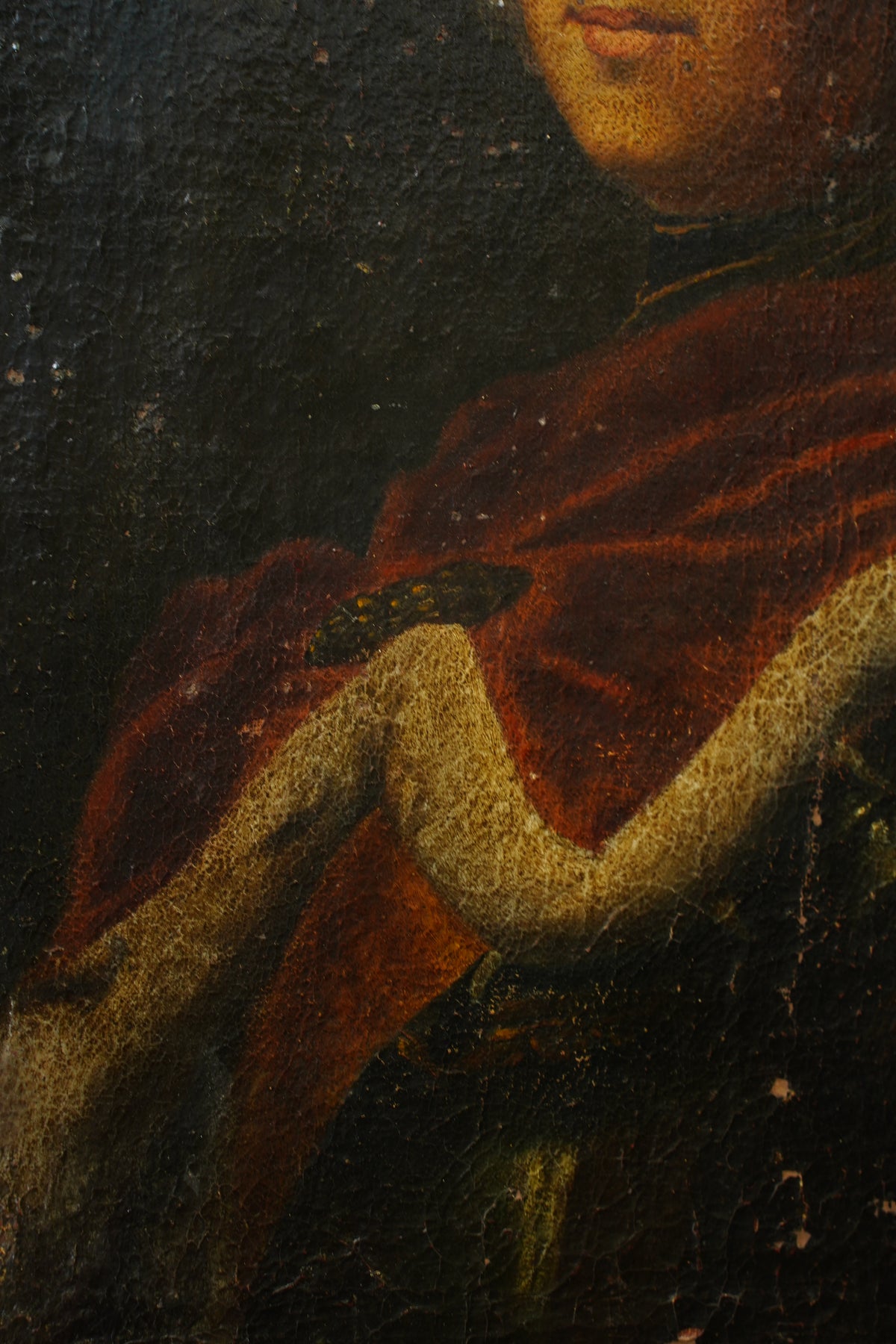 Antique Frederick the Great Portrait Oil Painting After Pesne, 18th-19th C.