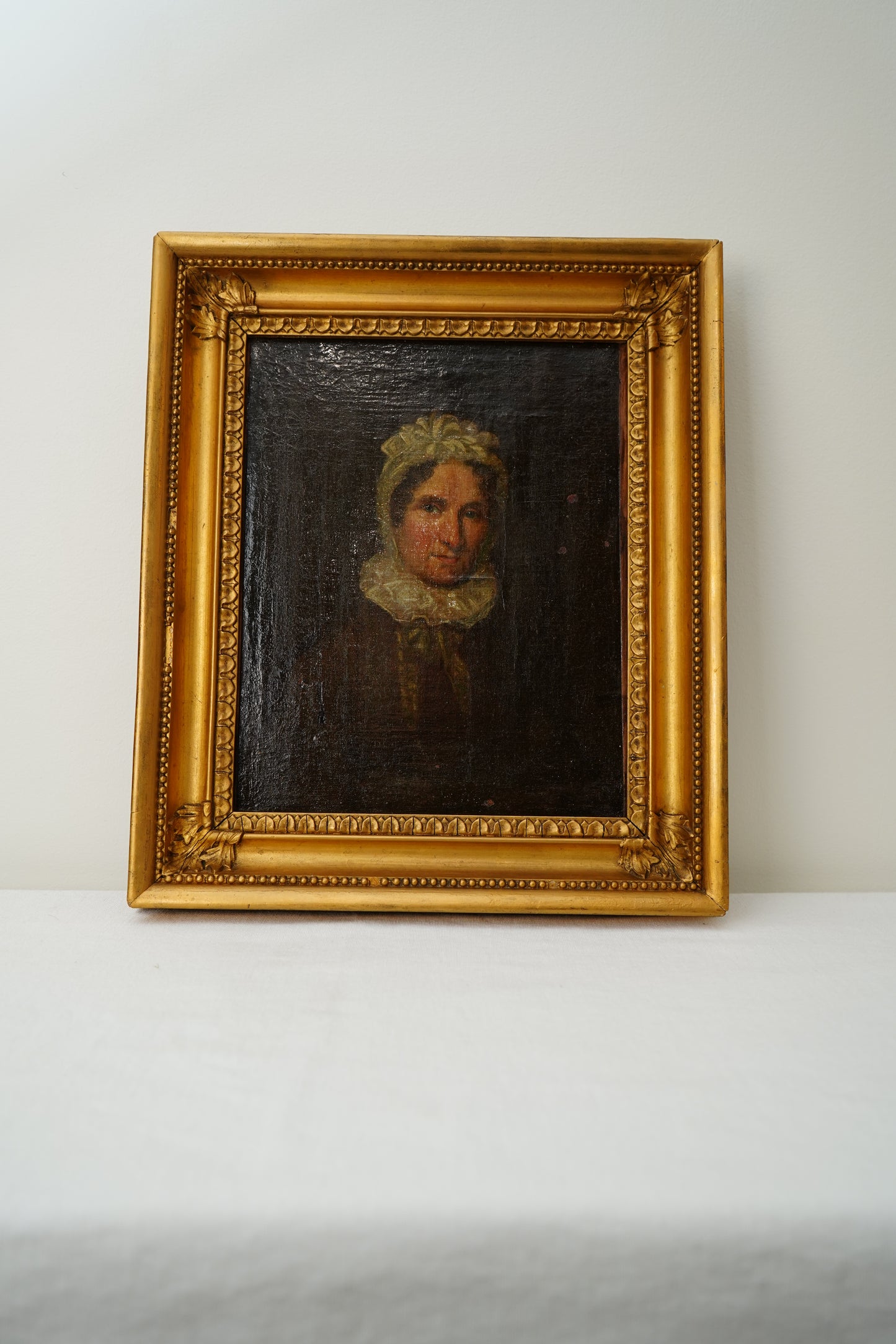 Early 19th Century British Portrait of a Woman with Inscription, Oil on Canvas