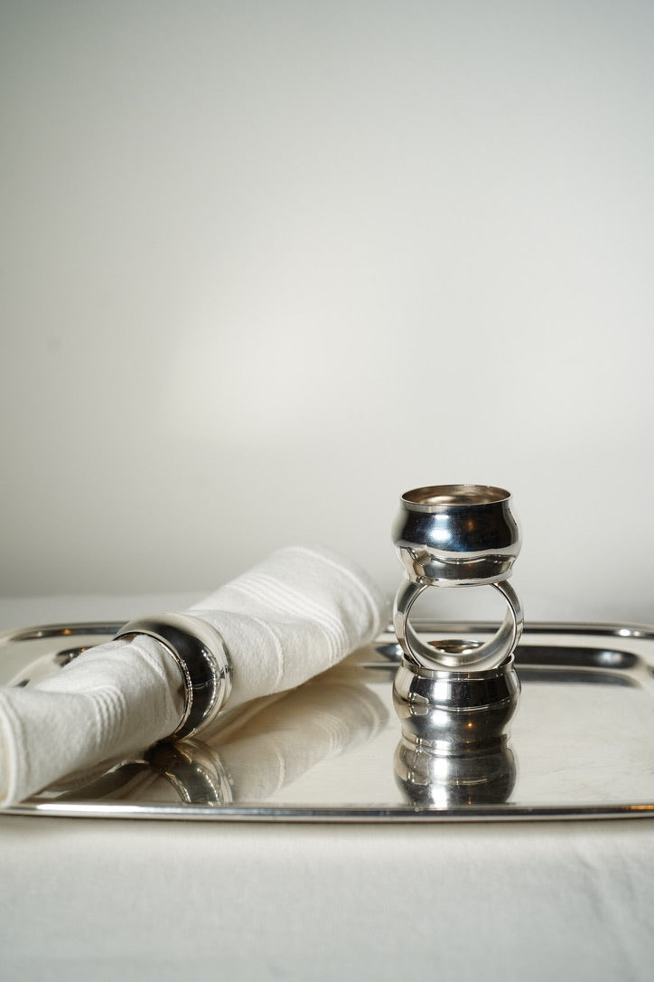 Silver Plated Napkin Rings Set of 4