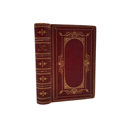 1875 Tennyson Poems Fine Leather Binding Victorian Poetry