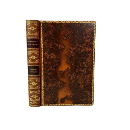 1912 Hereward the Wake by Charles Kingsley, Historical Novel in Fine Tree Calf Binding