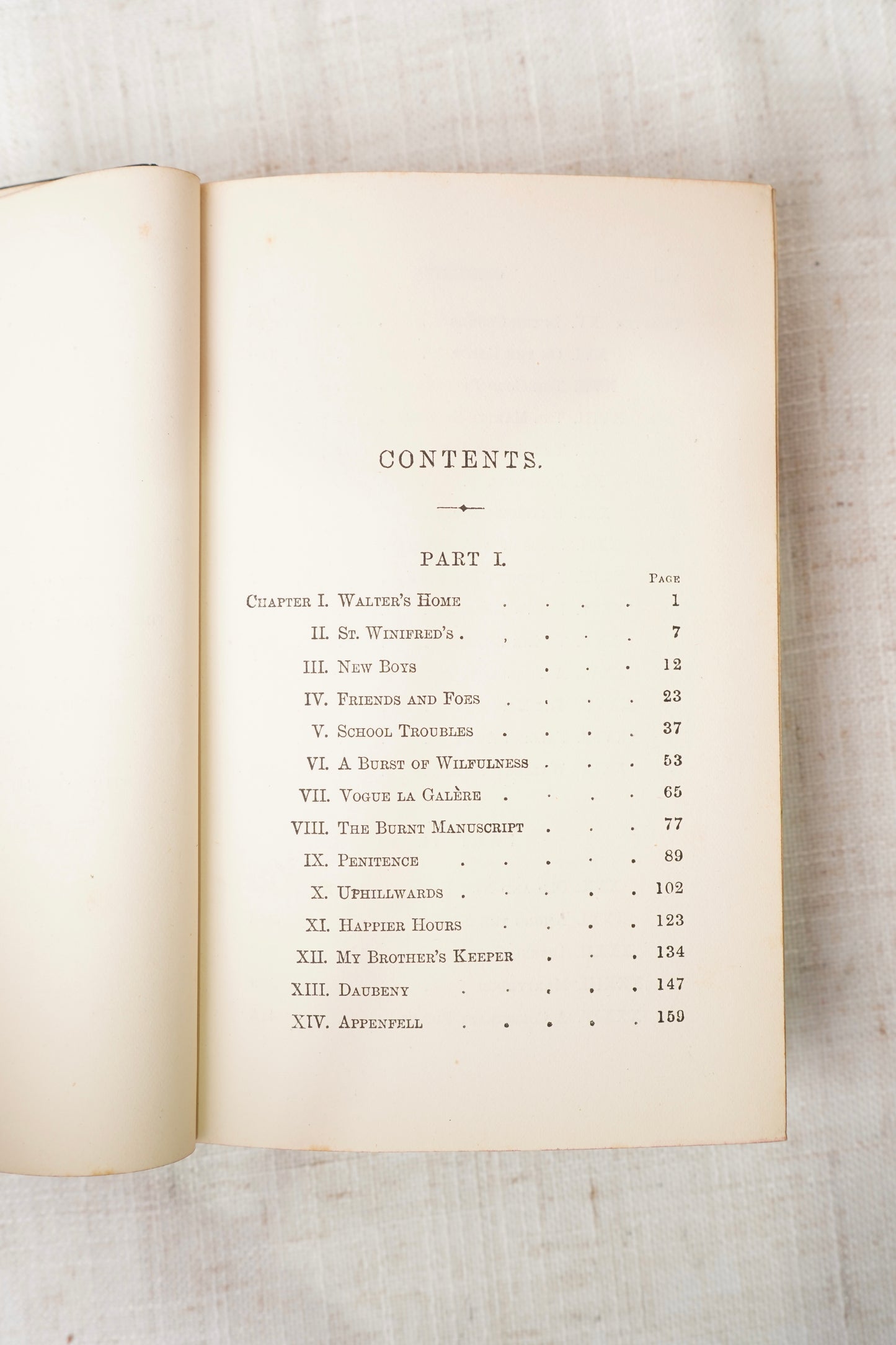 Antique St. Winifred's Blue Calf Bound Victorian School Novel, 1879