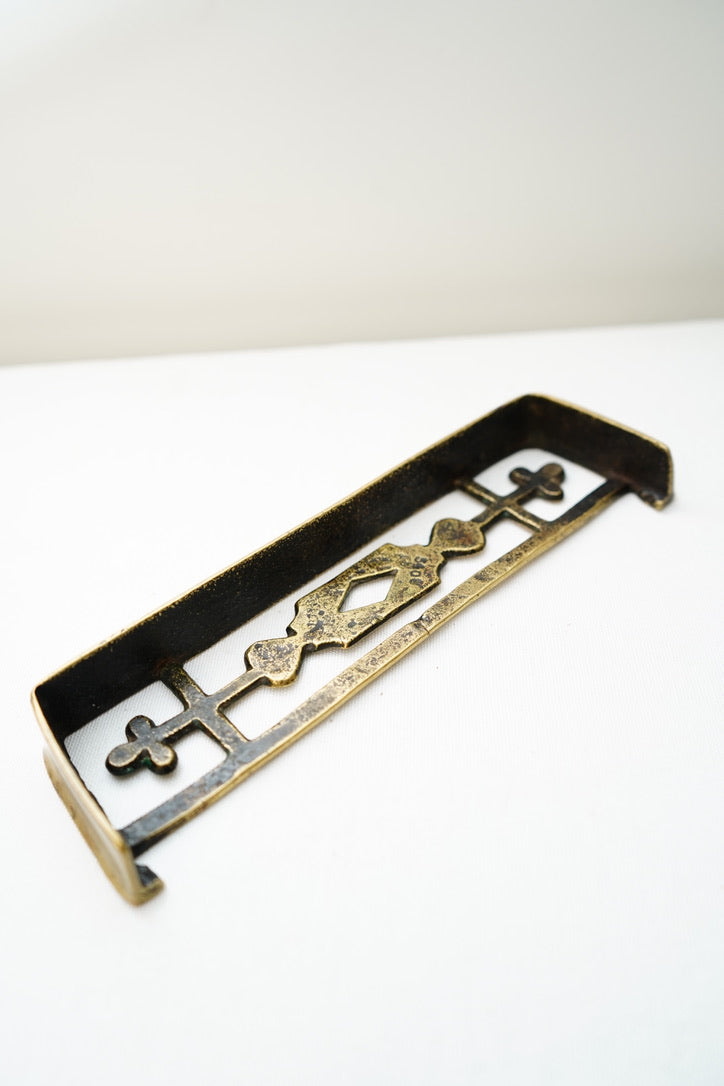 Antique English Mini Brass Riser