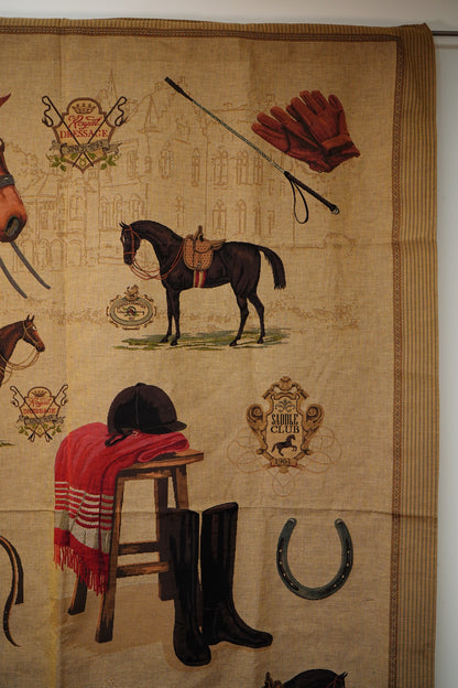 Large Equestrian Wall Tapestry – Dressage Horse Jacquard, European Made NEW