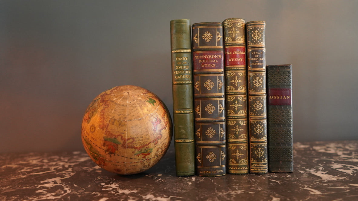 Small Vintage Italian Wooden Globe