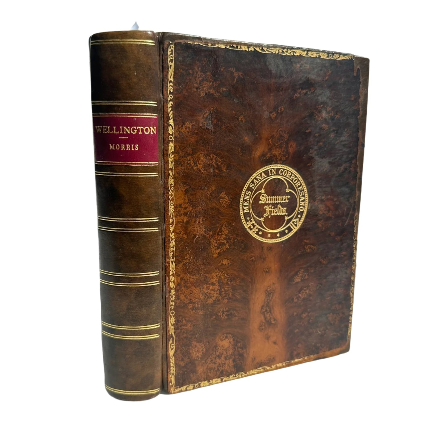 1905 "Wellington" Brown Full Leather Prize Binding Book