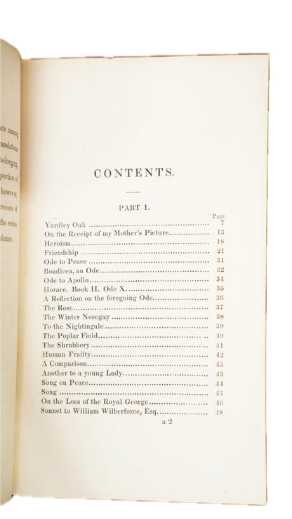 William Cowper Poems 3 Volumes John Sharpe 1825 Antique Calf Set