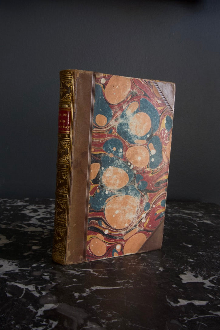 1850 "A Memoir of the Life of Peter the Great" by Sir John Barrow Half Leather Book