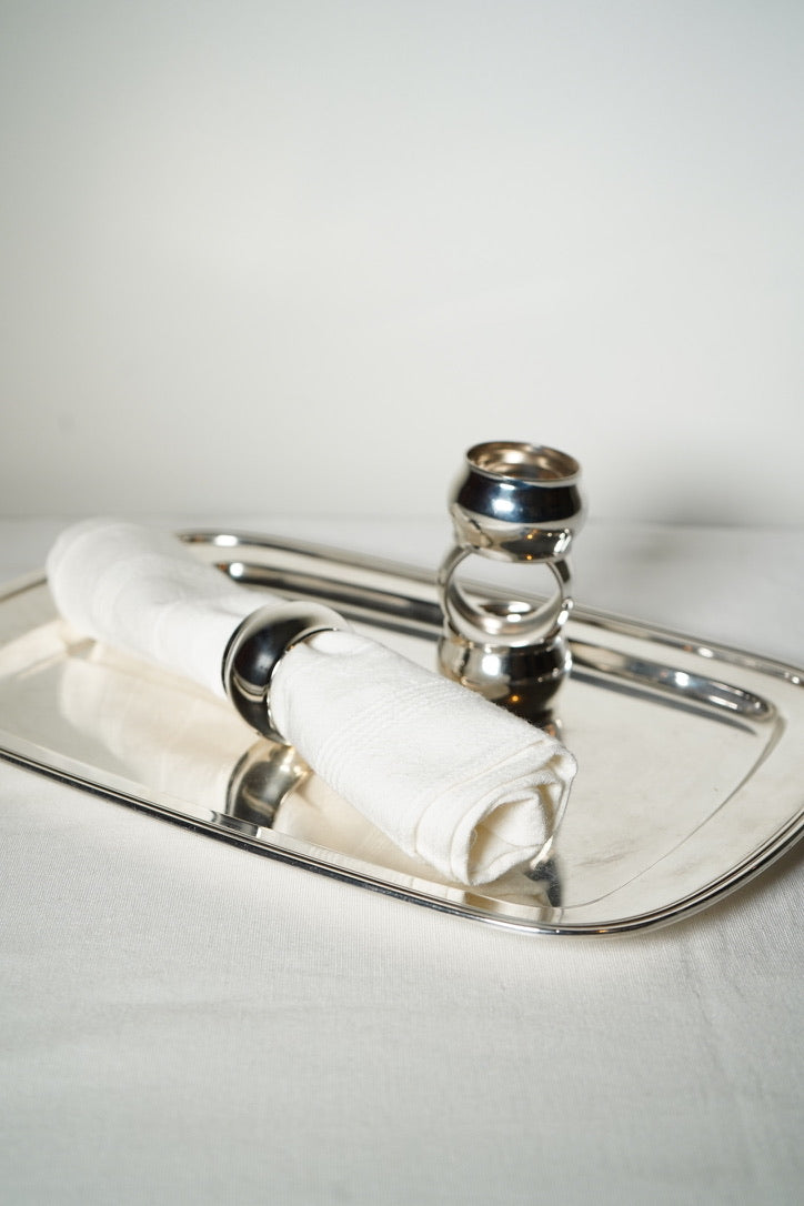 Silver Plated Napkin Rings Set of 4