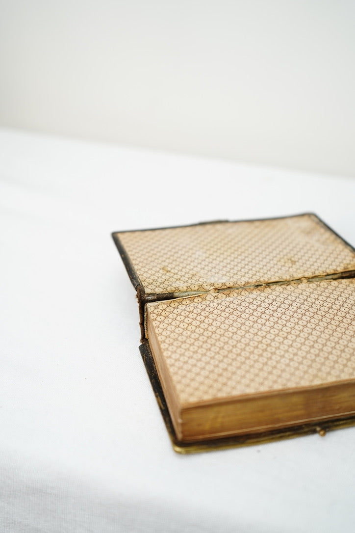 Miniature French Catholic Prayer Book Recueil de Prières Miniature with Clasp and Gilt Edges