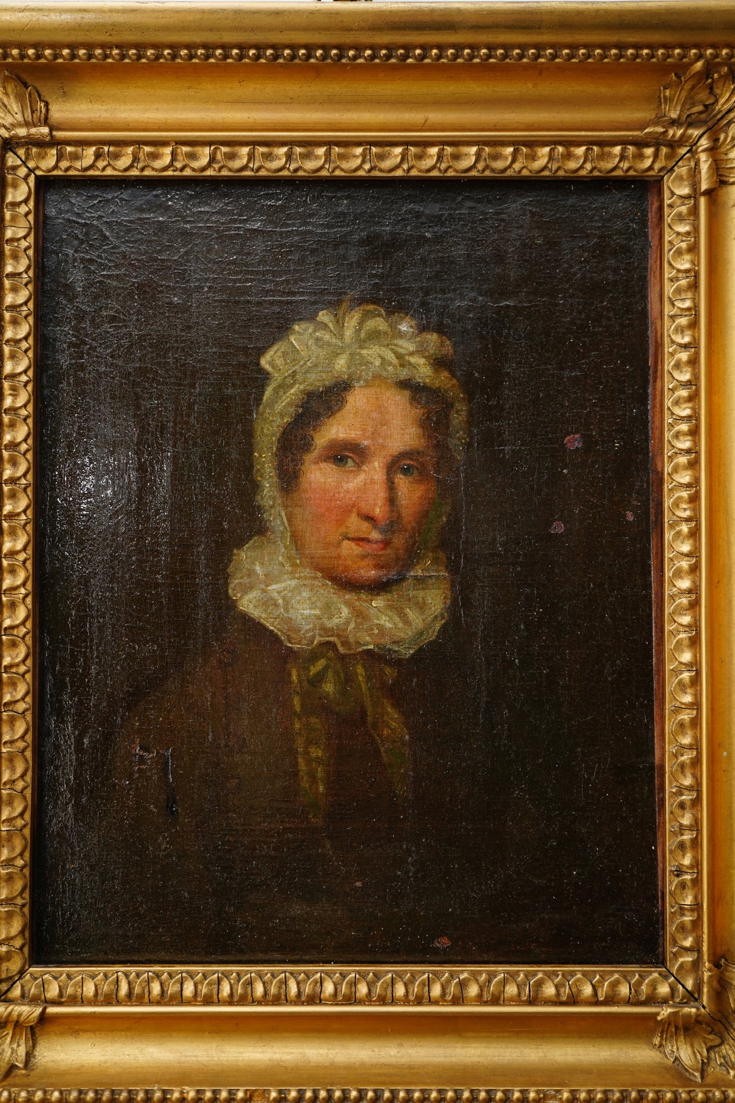 Early 19th Century British Portrait of a Woman with Inscription, Oil on Canvas