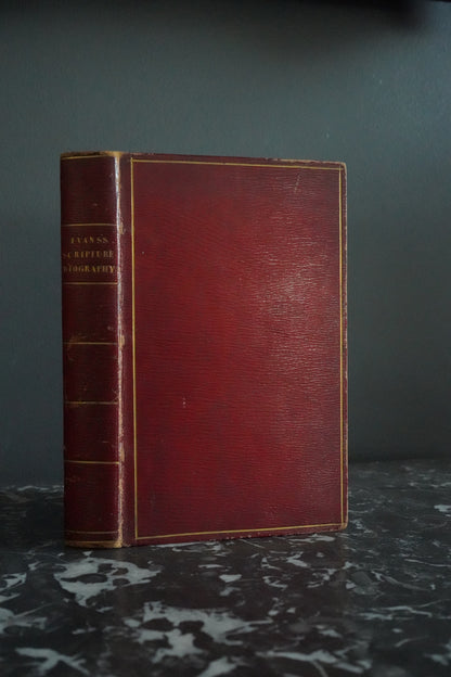 1834 "Scripture Biography" Religious Red Full Leather Book