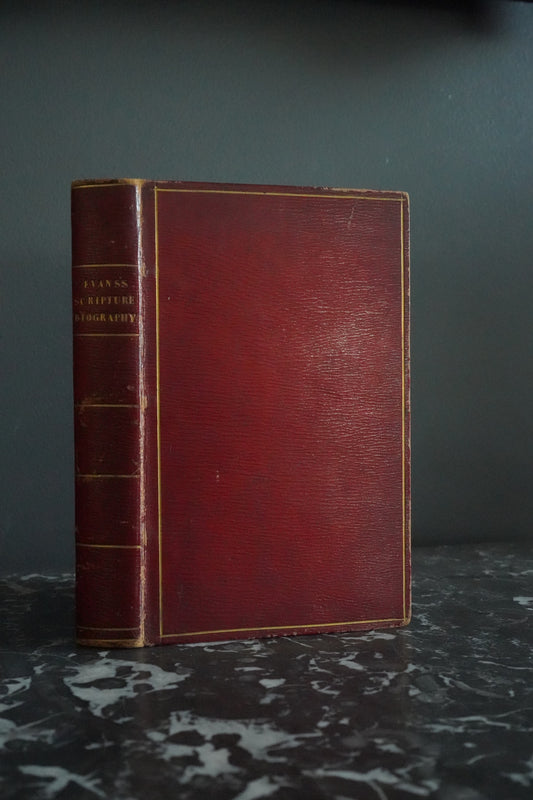1834 "Scripture Biography" Religious Red Full Leather Book