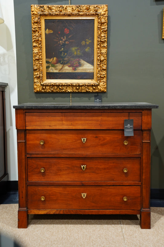 Antique French Empire Commode with Stone Top