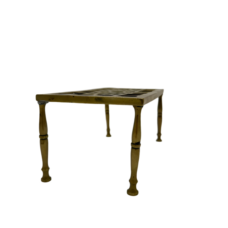 Small Antique English Brass Riser | Trivet