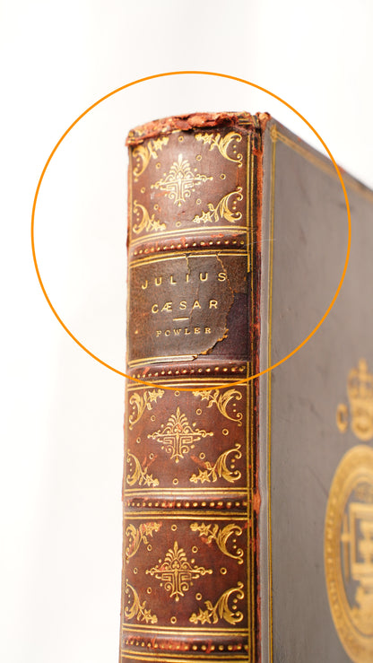 W Warde Fowler Julius Caesar 1892 Kidderminster School Prize Binding