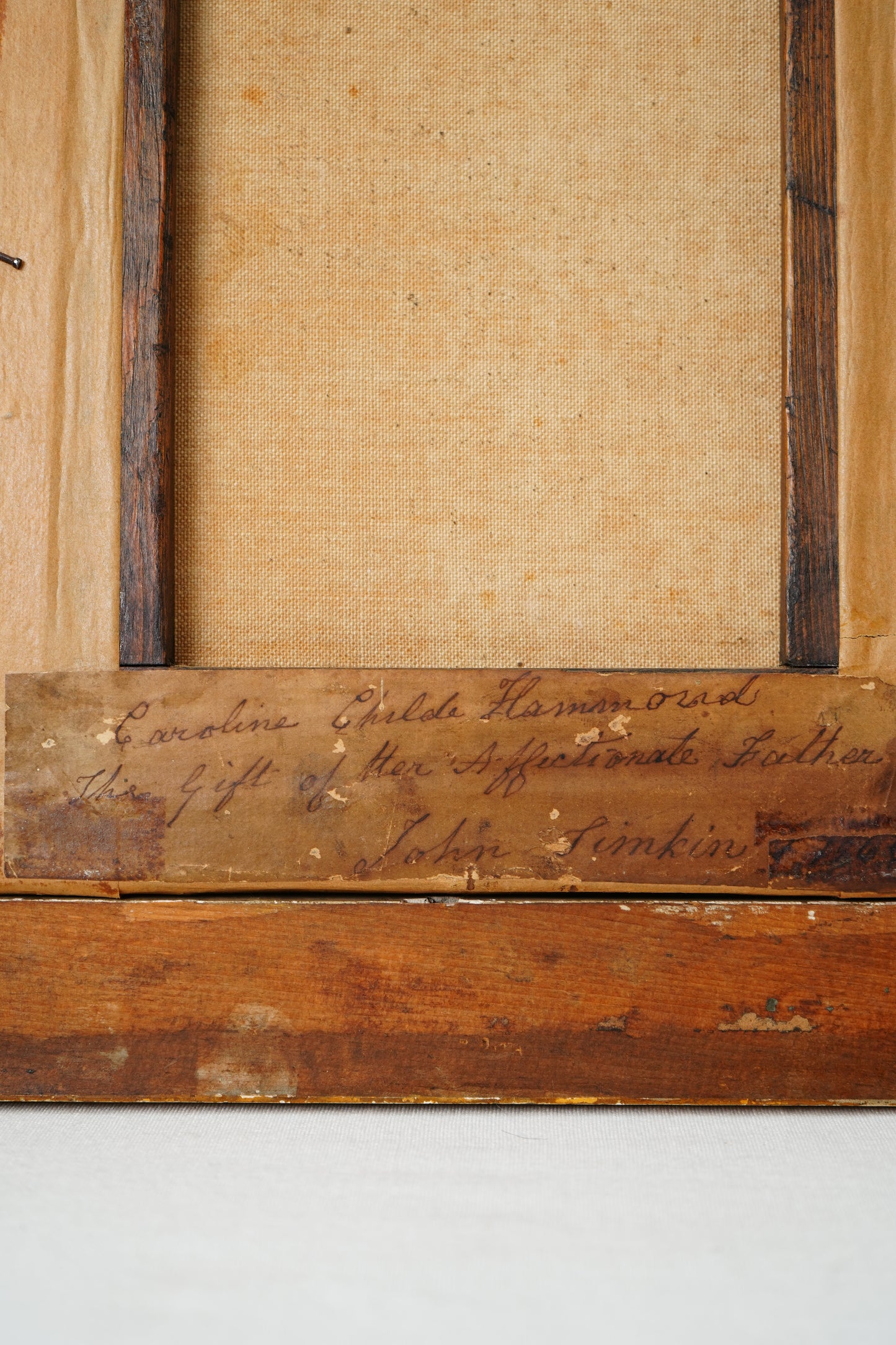Early 19th Century British Portrait of a Woman with Inscription, Oil on Canvas