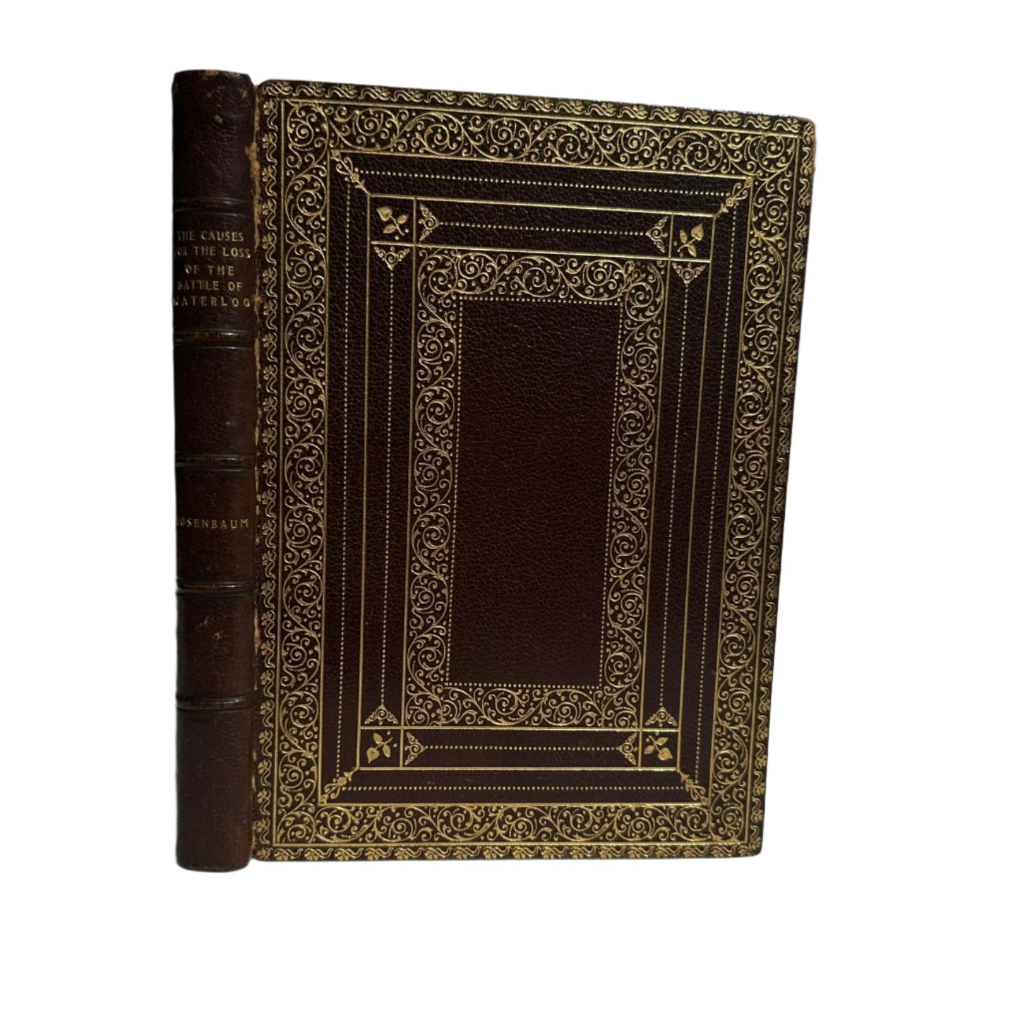 1923 "The Causes for the Loss of the Battle of Waterloo" Fine Binding, Full Leather Book