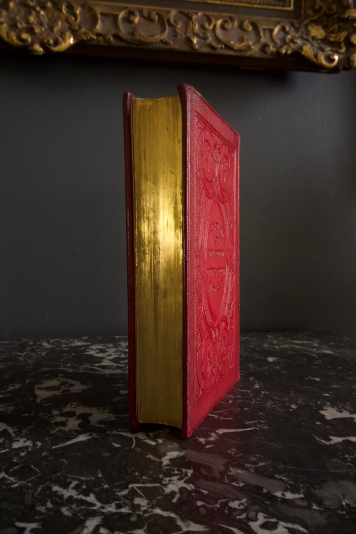 1883 Vol. 2 "The Literary Works of Sir Joshua Reynolds" Red Full Leather Book