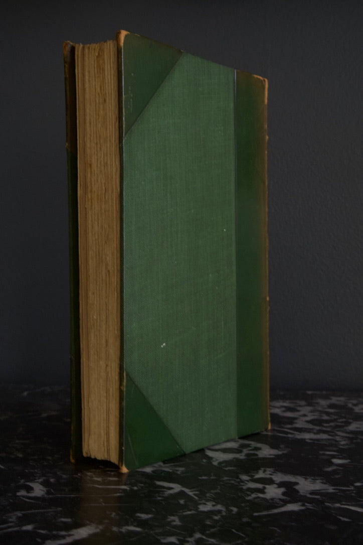 "Selected Poems of Francis Thompson" Faded Green / Brown Half Leather Book, Circa 1910-1925