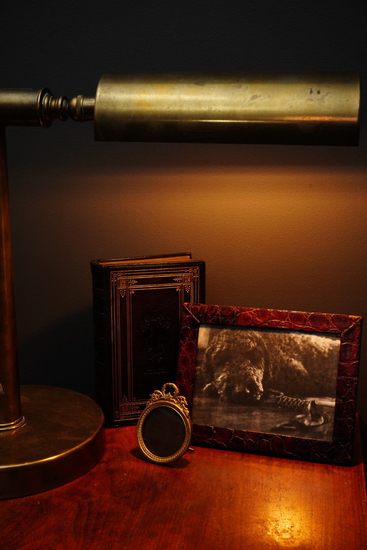 Vintage Brass Desk Lamp, Dimmable