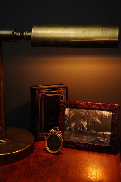 Vintage Brass Desk Lamp, Dimmable