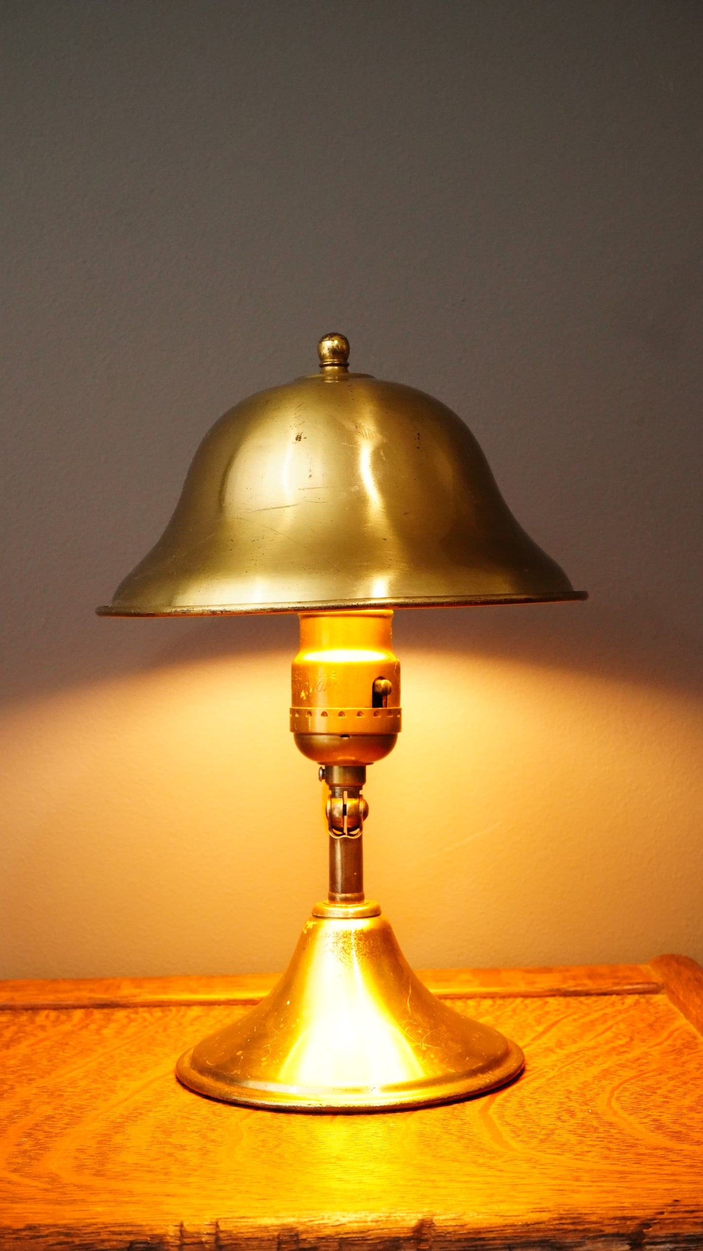 Vintage Brass Adjustable Wall Sconce or Desk Lamp
